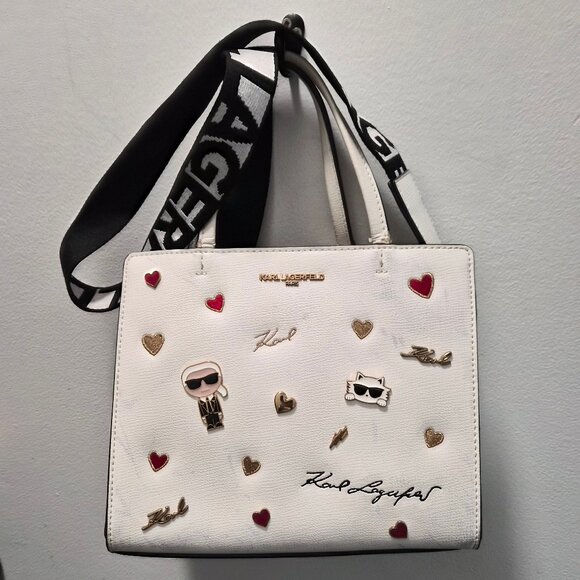 Karl Lagerfeld satchel with pins - Picture 1 of 3
